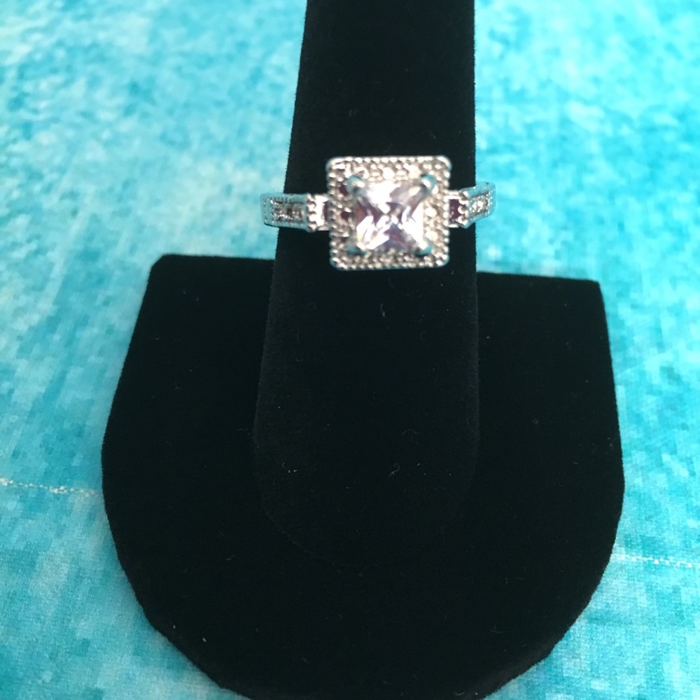 Simulated Diamond Cocktail Ring - image 1